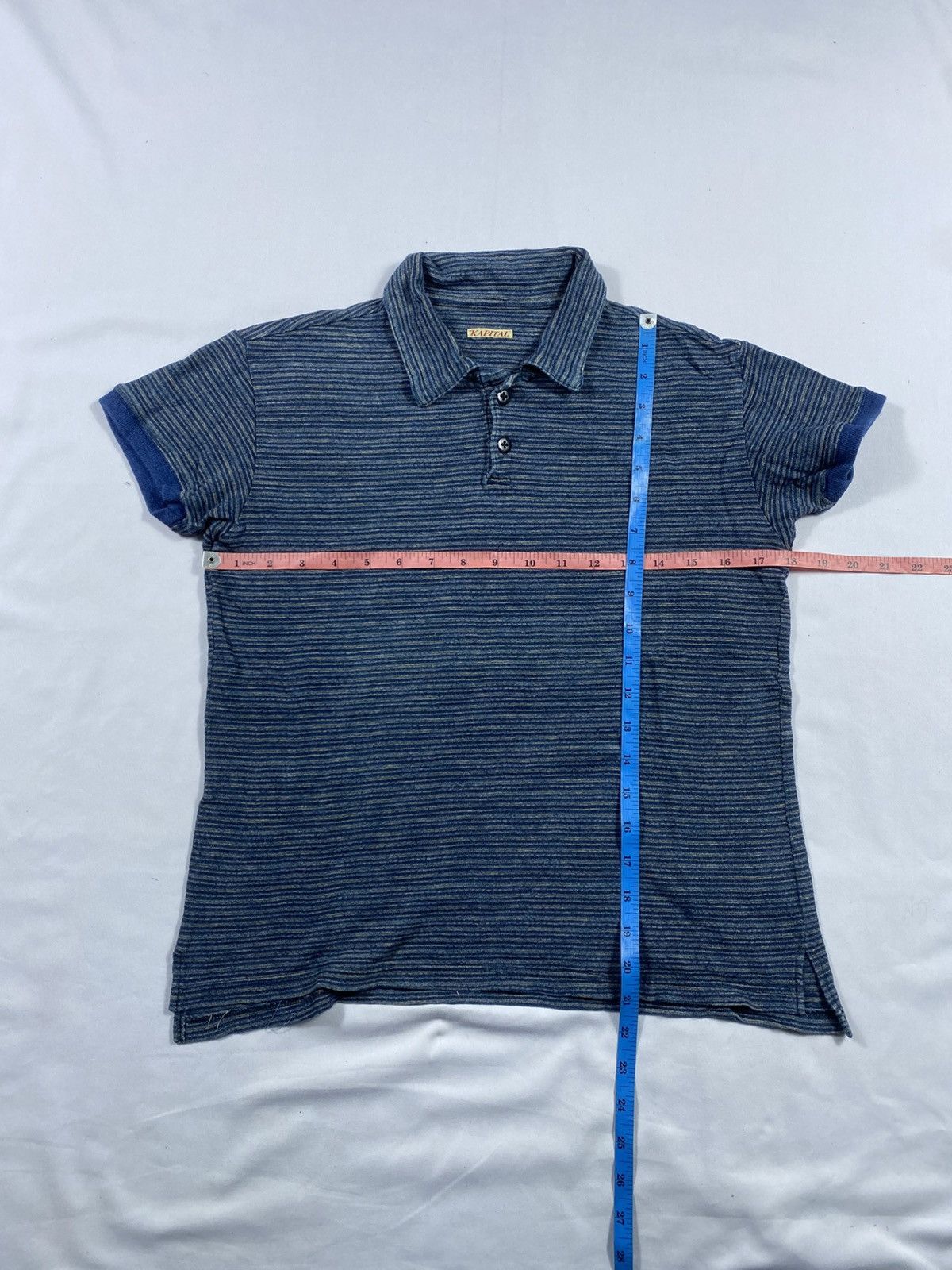 Kapital Kapital Stripe Clasic Polo Shirt Size US S / EU 44-46 / 1 - 7 Thumbnail
