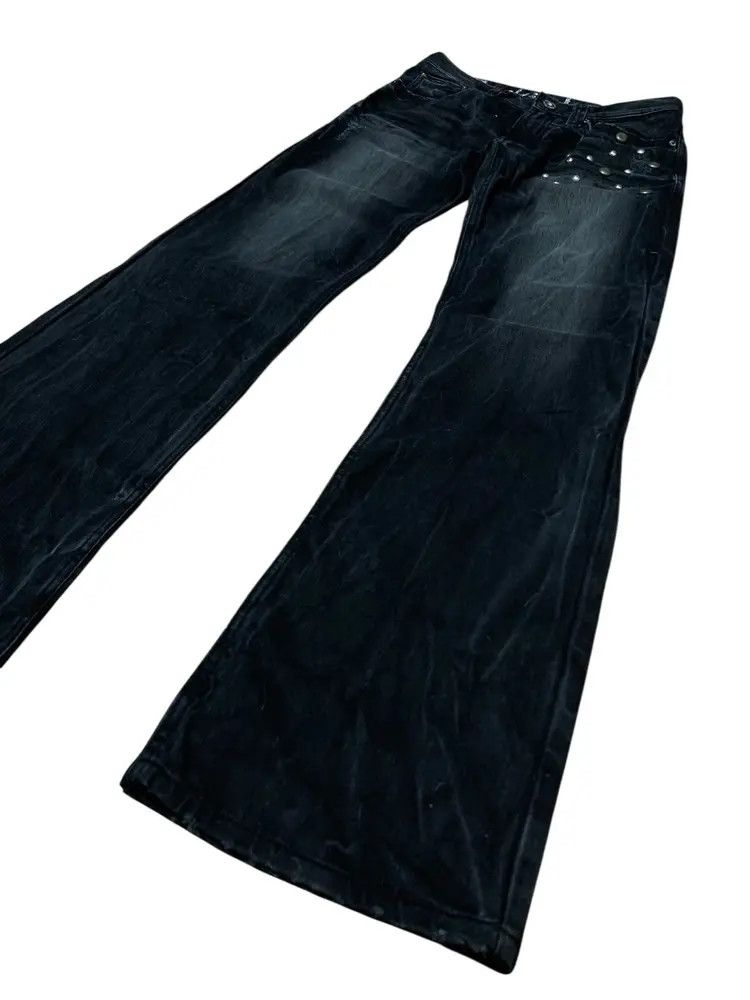 14th Addiction Crazy Flare denim washed black studded Maru rocky jeans Size US 30 / EU 46 - 3 Thumbnail