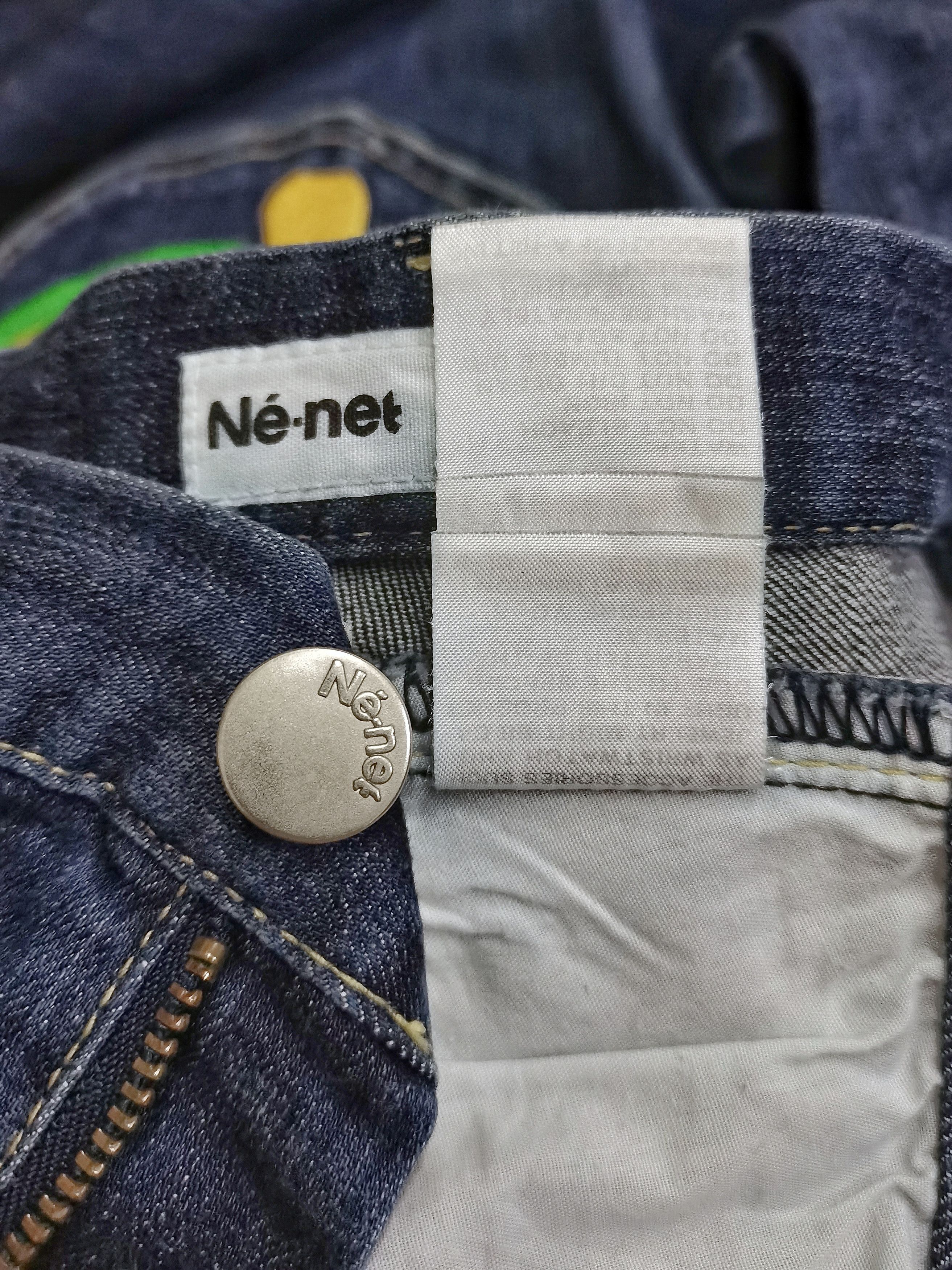 Issey Miyake × Ne-Net NE-NET ISSEY MIYAKE DROP CROTCH JEANS EMBROIDERY DESIGN RARE Size US 29 - 25 Thumbnail