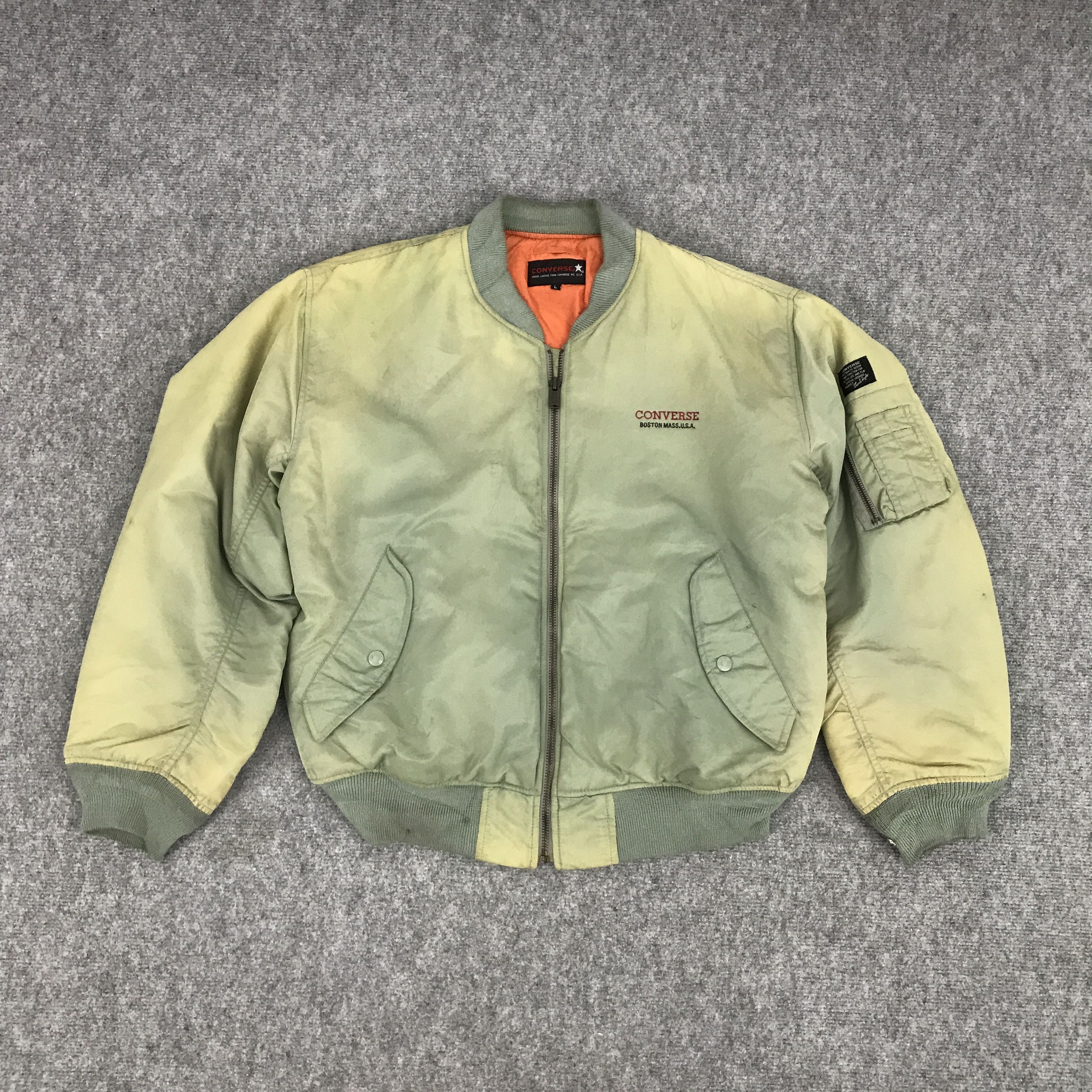 Converse VTG CONVERSE FADED BOMBER JACKET Size US L / EU 52-54 / 3 - 1 Thumbnail