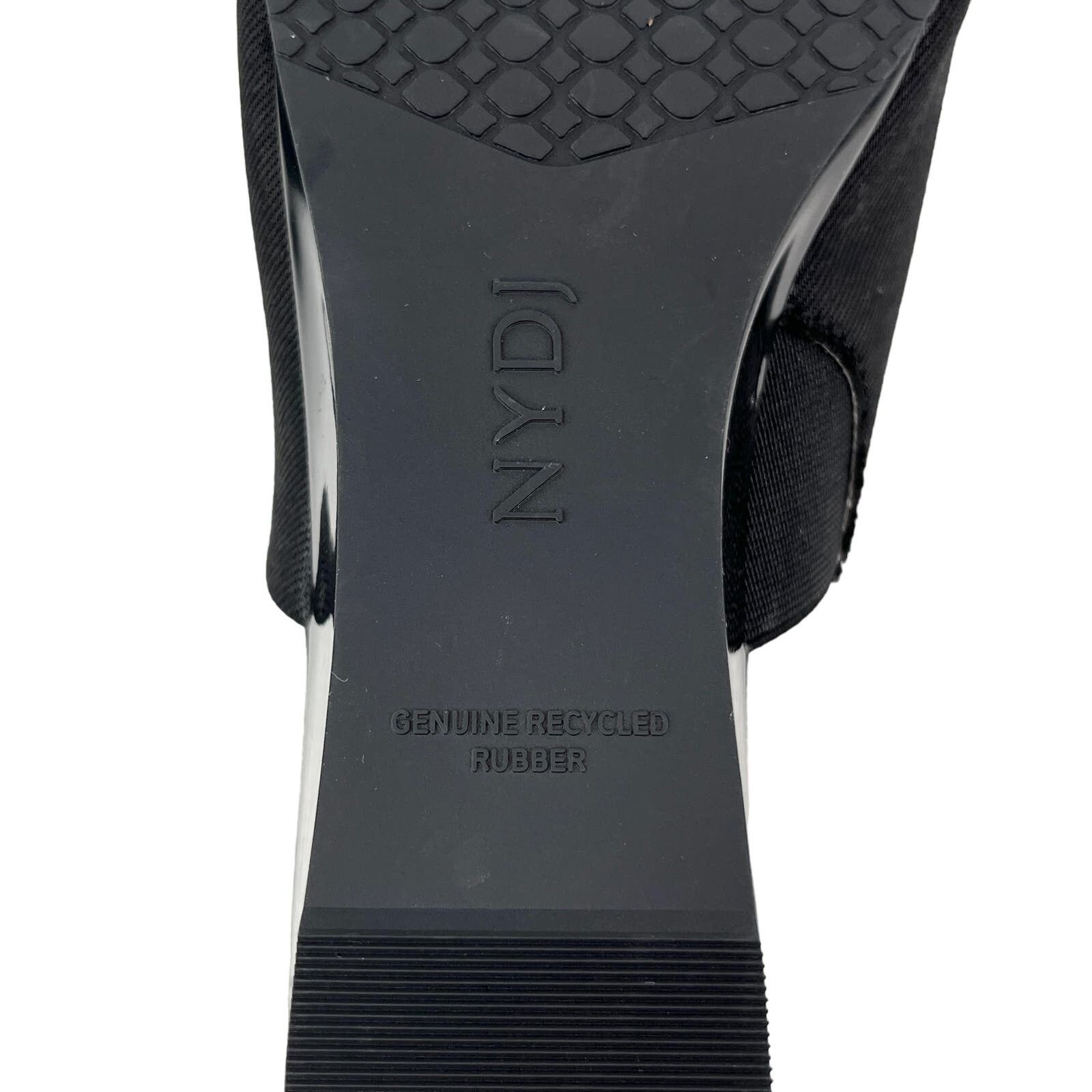 NYDJ NYDJ Claudine Wedge Mule Sandals Black 8 Patent Wedge New Size US 8 / IT 38 - 12 Thumbnail