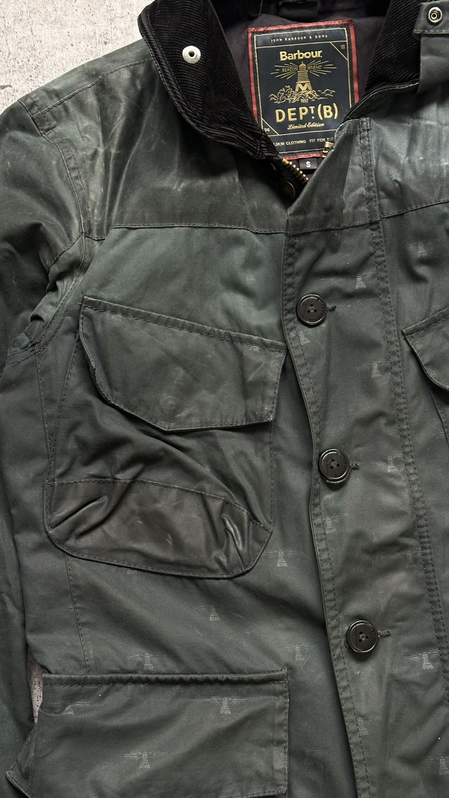 Barbour Men's Barbour Mast Multilogo Waxed Jacket Size US S / EU 44-46 / 1 - 7 Thumbnail