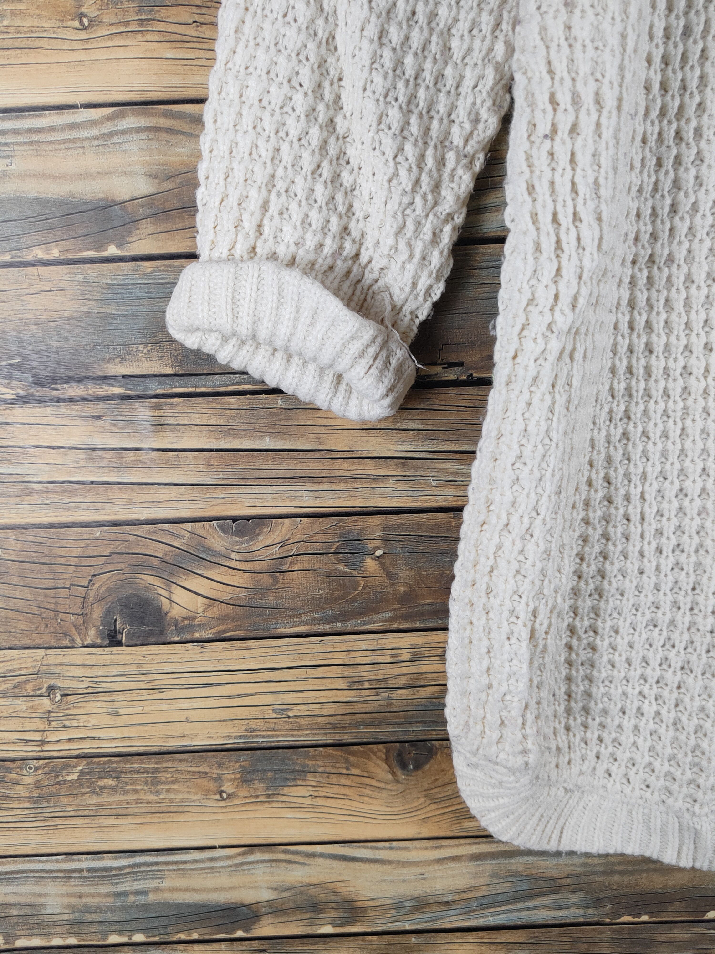 Aran Isles Knitwear × Japanese Brand × Vintage Japanese Brand Ivory Knitwear Sweatshirts #W1469 Size L / US 10 / IT 46 - 4 Thumbnail