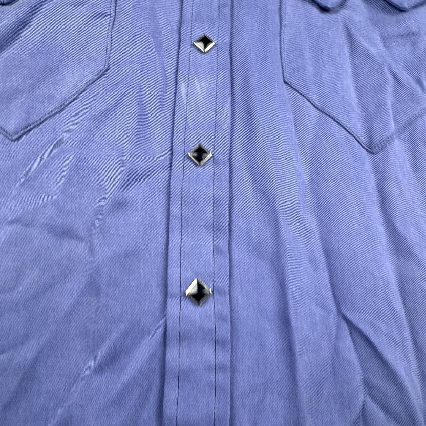 Rockmount Ranch Wear VINTAGE Rockmount Ranch Wear Shirt Mens Small Periwinkle Western Diamond Snap Button-Up Long Sleeve Relaxed Fit Pockets 6944-PERI Mens Size US S / EU 44-46 / 1 - 7 Thumbnail