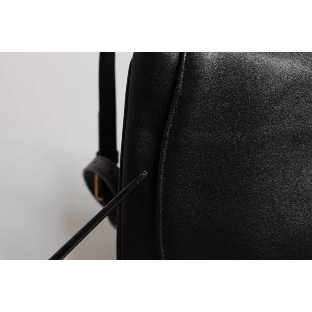 Dolce & Gabbana Dolce & Gabbana Black Leather Flap Saddle Shoulder Bag Size ONE SIZE - 8 Thumbnail