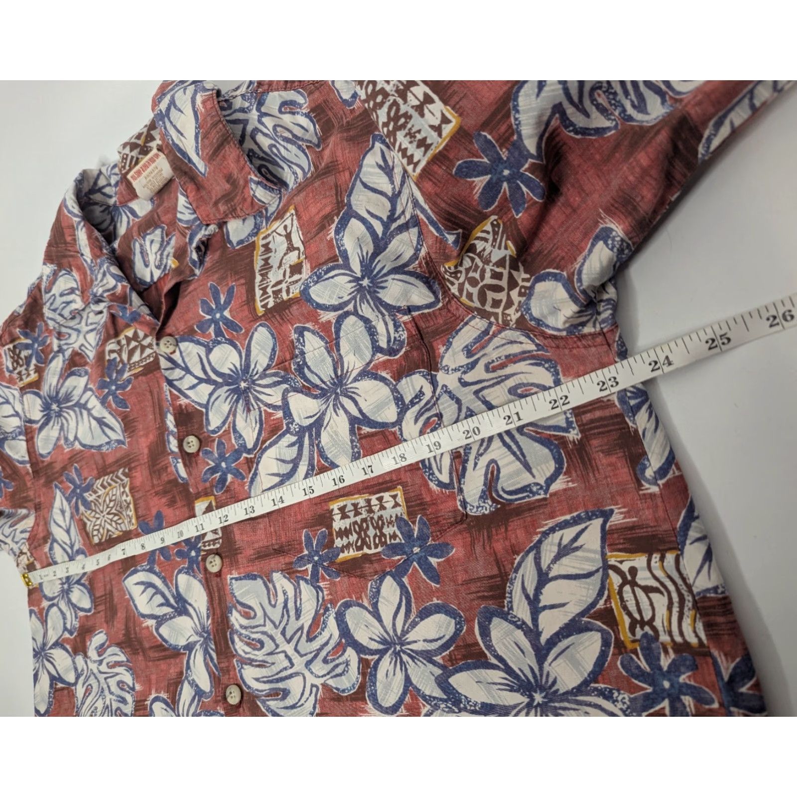 Vivobarefoot Go Barefoot Shirt Men’s M Red Palm Floral Hawaiian Aloha VTG Collar Button-Up Short Sleeve Casual Center Box Pleat Pocket Size US M / EU 48-50 / 2 - 5 Thumbnail