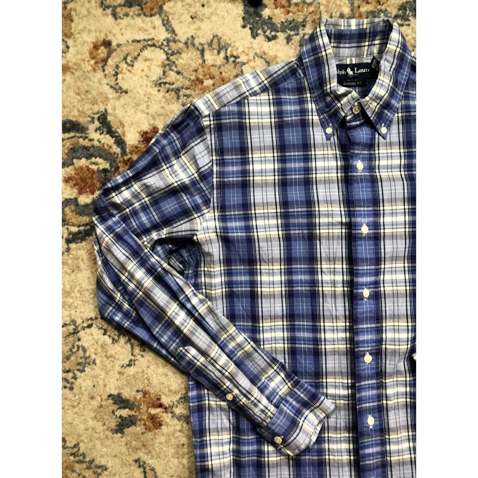 Ralph Lauren Ralph Lauren Shirt Mens Small Blue Plaid Classic Fit Button Down Long Sleeve Size US S / EU 44-46 / 1 - 3 Thumbnail