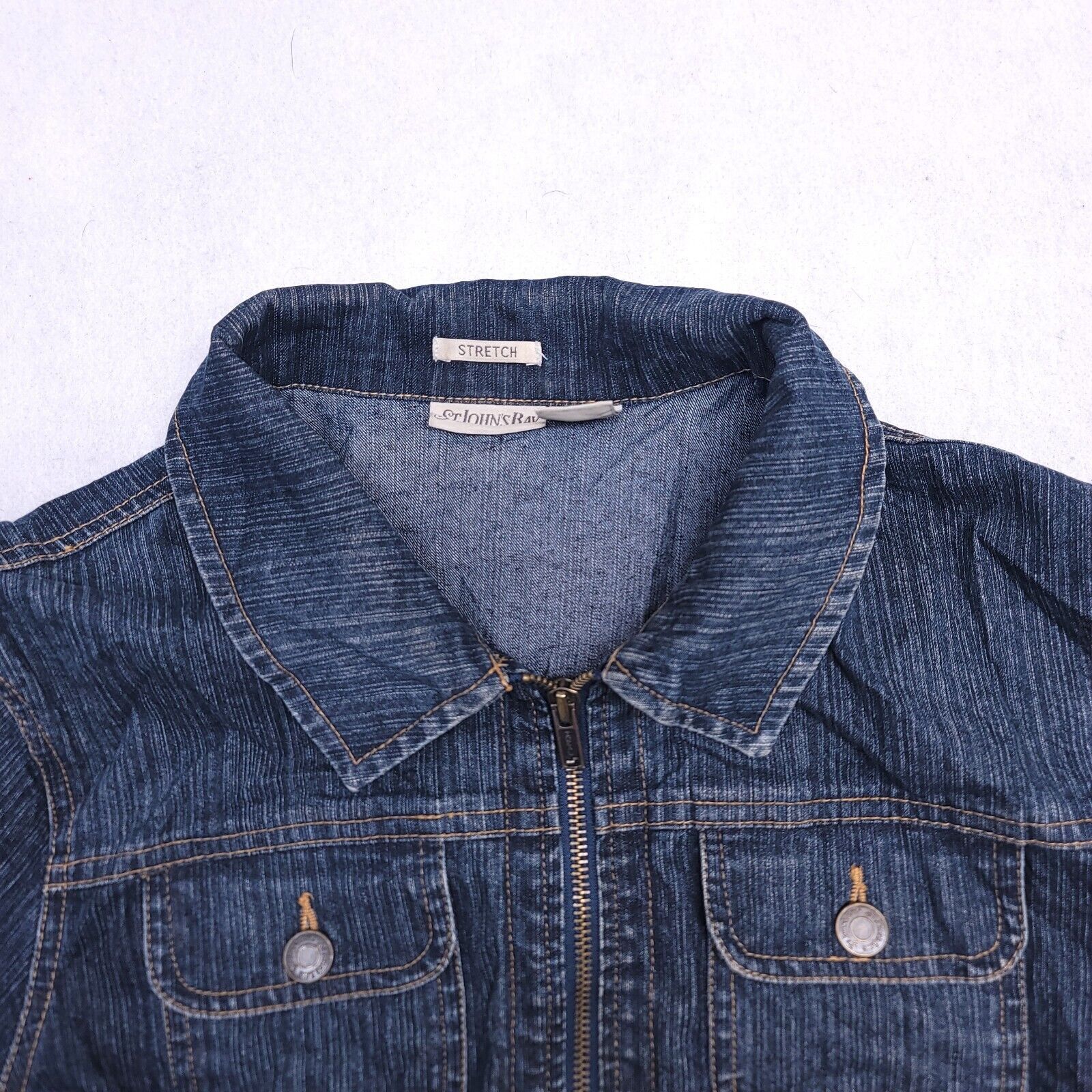 St. Johns Bay St Johns Bay Casual Zip Up Denim Jacket Womens Size L Blue Size L / US 10 / IT 46 - 1 Thumbnail