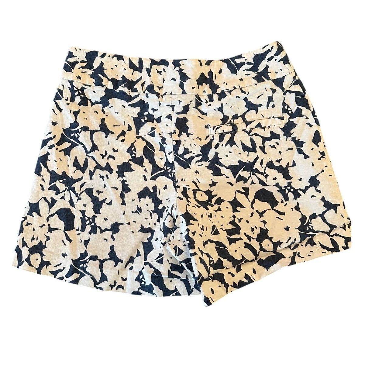Other Margaret M Women's Navy White Floral Pull On Shorts Sz S Size 28" / US 6 / IT 42 - 4 Thumbnail