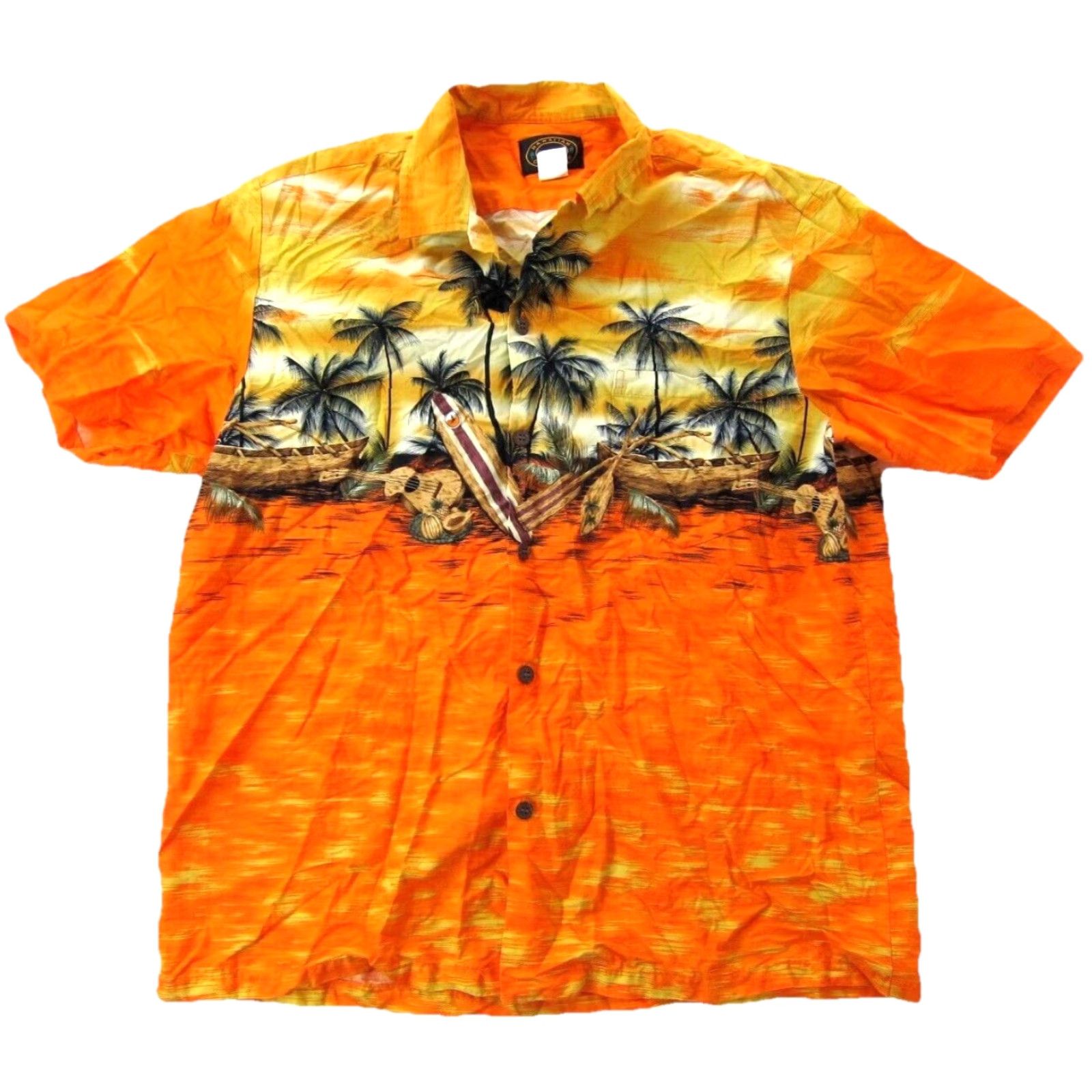 Vintage VINTAGE Hawaiian Reserve Collection Orange Surf Floral Short Sleeve Shirt Men XL Size US XL / EU 56 / 4 - 2 Thumbnail