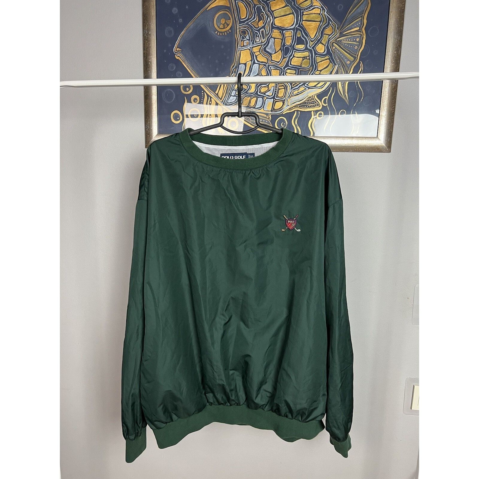 Ralph Lauren Polo Golf Ralph Lauren VTG Nylon Men`s Green Crewneck Oversi Size US XL / EU 56 / 4 - 1 Thumbnail