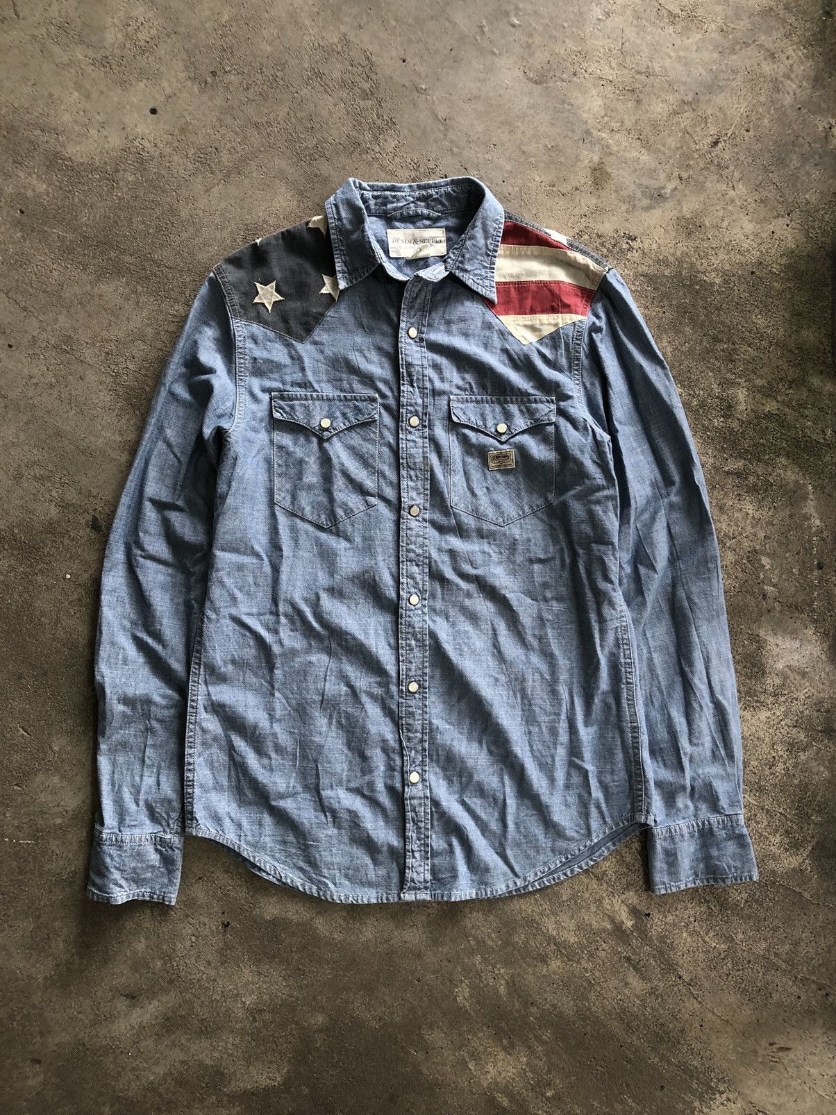 Denim & Supply Ralph Lauren DENIM & SUPPLY RALPH LAUREN AMERICAN FLAG BUTTON SHIRT Size US S / EU 44-46 / 1 - 1 Thumbnail