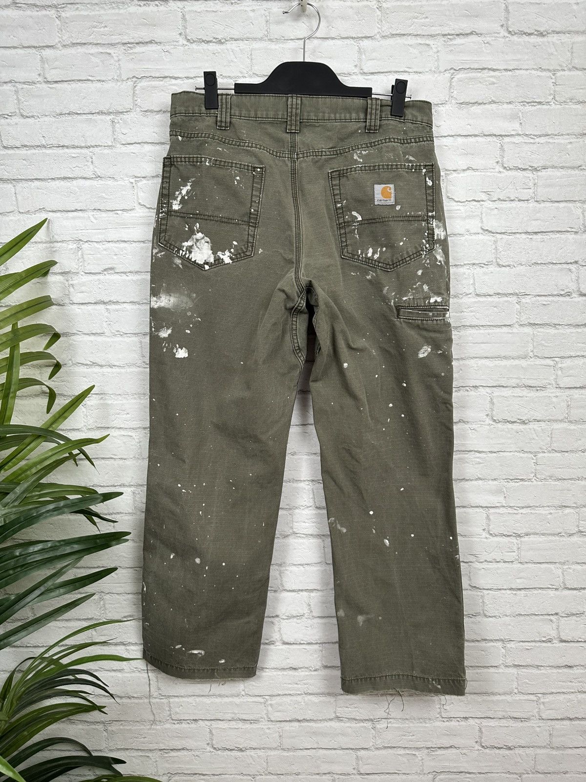 Carhartt (34x29) FADED PAINT THRASHED Carhartt Work Pants Size US 34 / EU 50 - 7 Thumbnail