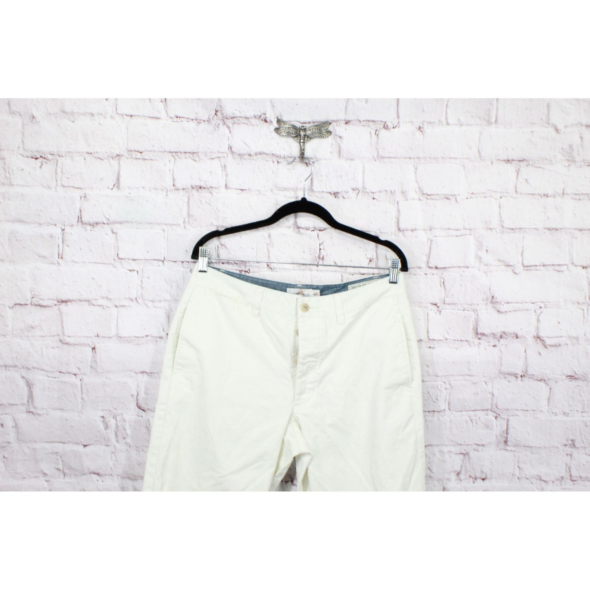 L.L. Bean LL Bean Women's Signature Boyfriend Chinos Mid Rise White Size 32" / US 10 / IT 46 - 2 Thumbnail