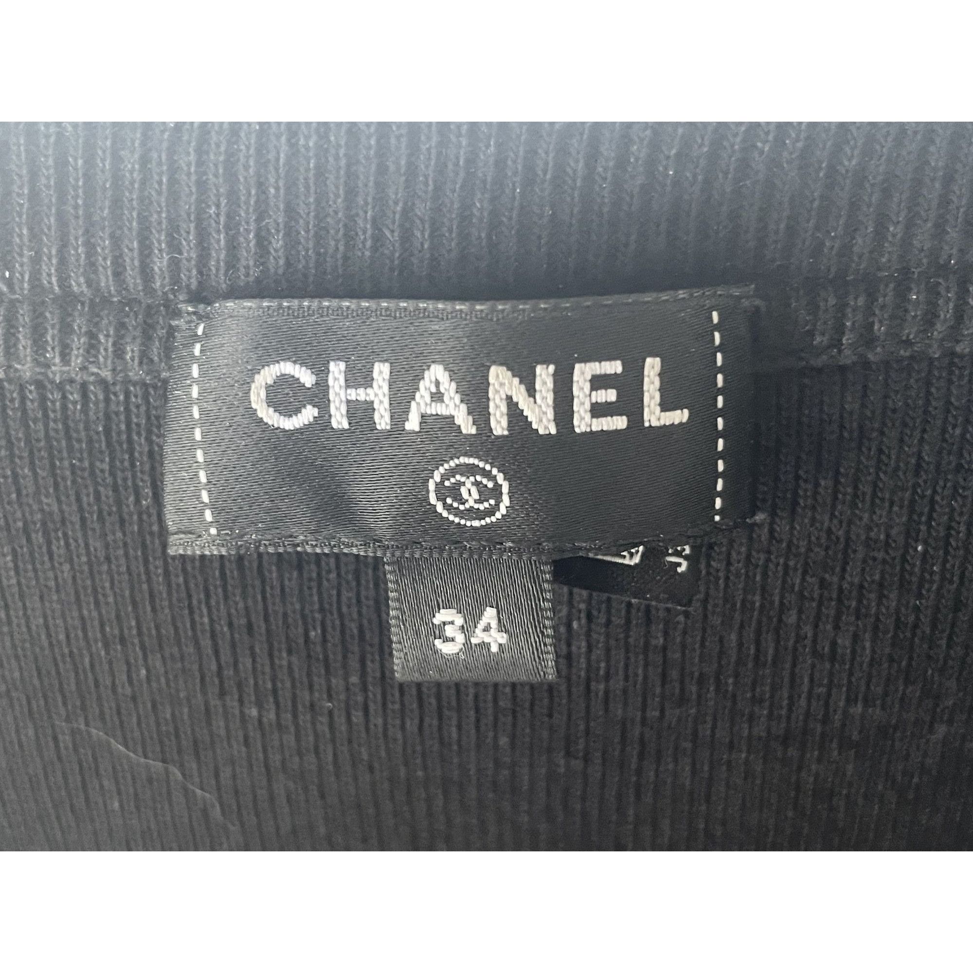 Chanel Chanel Black Camellia Embellished Short Sleeve T-Shirt Women Size XXS / US 00 / IT 34 - 7 Thumbnail