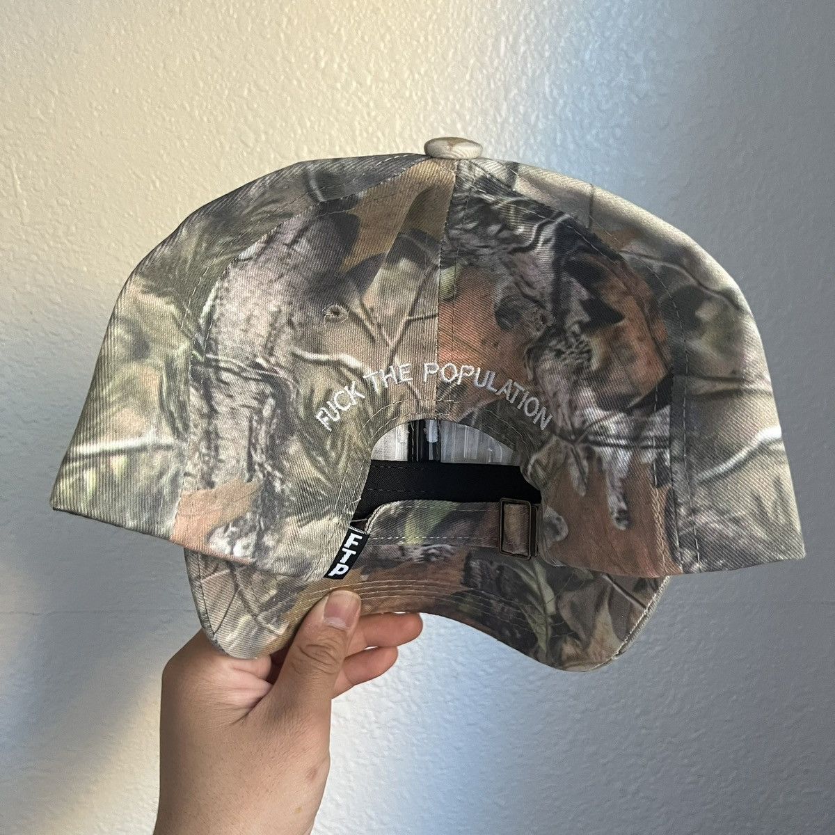 Fuck The Population 2025’ Fuck The Population Logo 6 Panel Camp Logo Dad Hat O/S Size ONE SIZE - 5 Thumbnail
