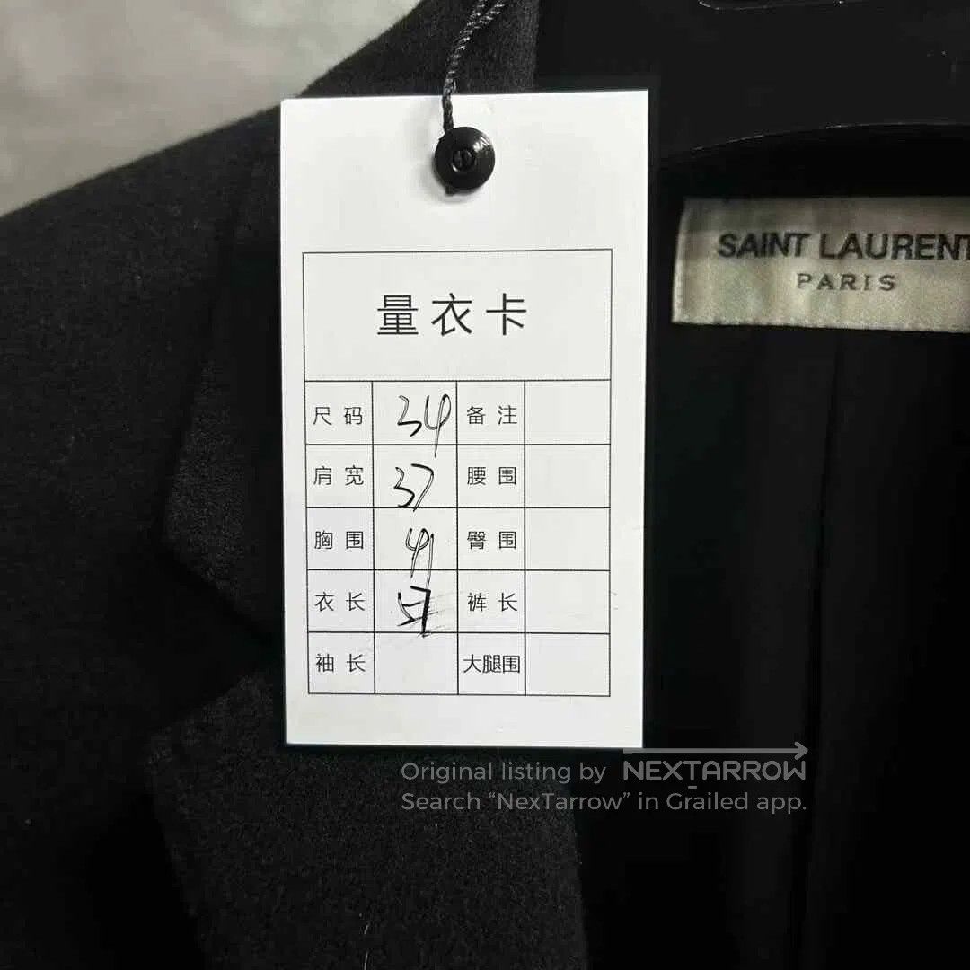 Saint Laurent Paris Saint Laurent Black Wool Embroidered Blazer. Size US M / EU 48-50 / 2 - 6 Thumbnail