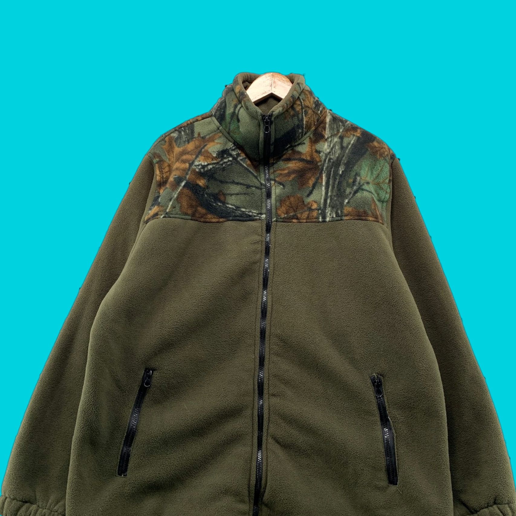 Vintage TrailCrest Jacket Mens Large Green Camouflage Fleece Sherpa Lined Outdoor Size US L / EU 52-54 / 3 - 1 Thumbnail