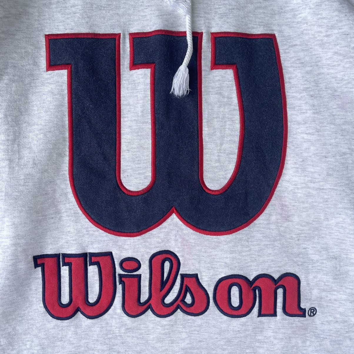 Wilson Vintage 90s Wilson Pro Staff Hoodie – Grey/Red/Navy Size US L / EU 52-54 / 3 - 2 Thumbnail