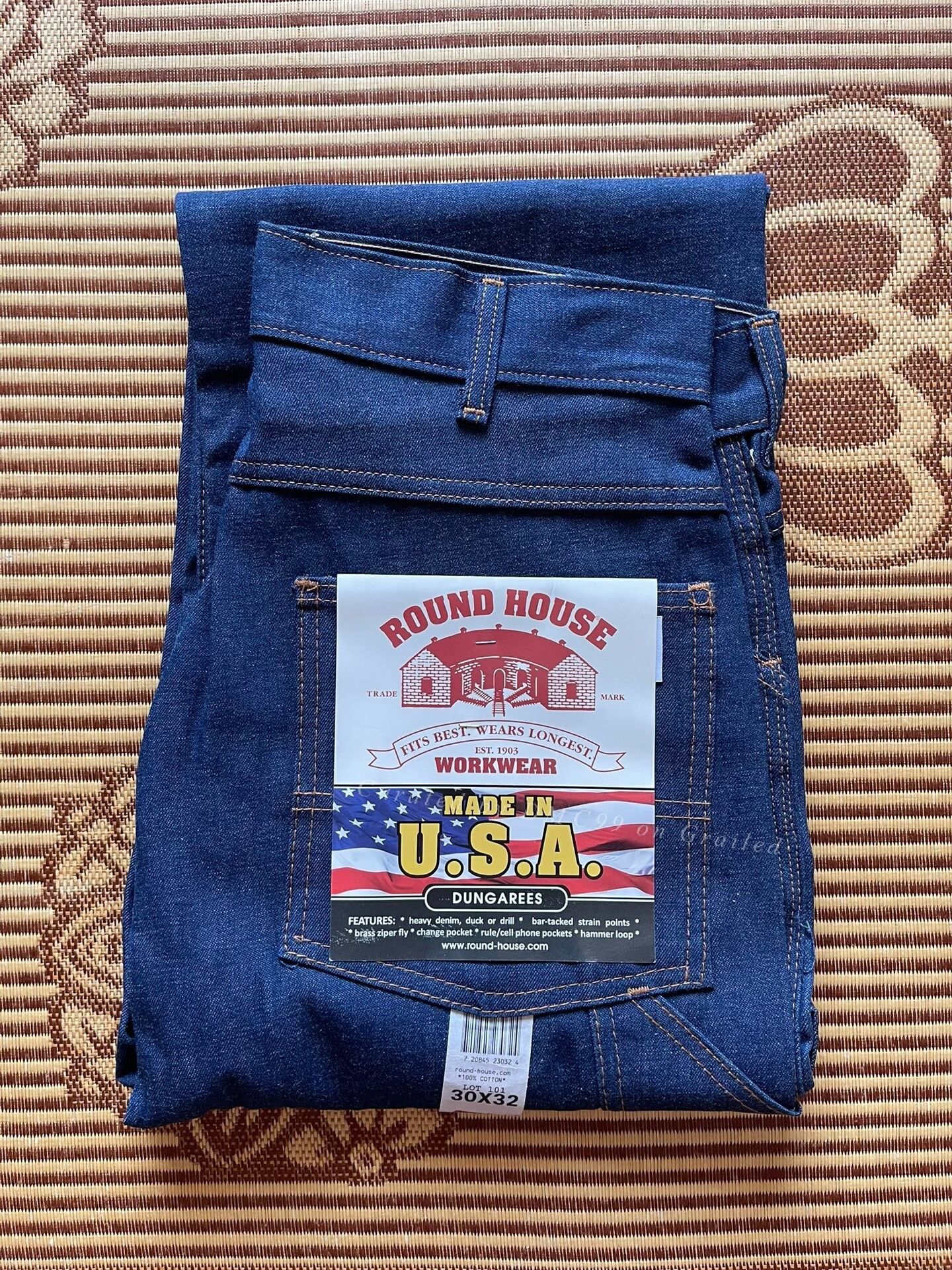 Other Round House 101 Cotton Loose Straight Jeans Size US 33 - 1 Thumbnail