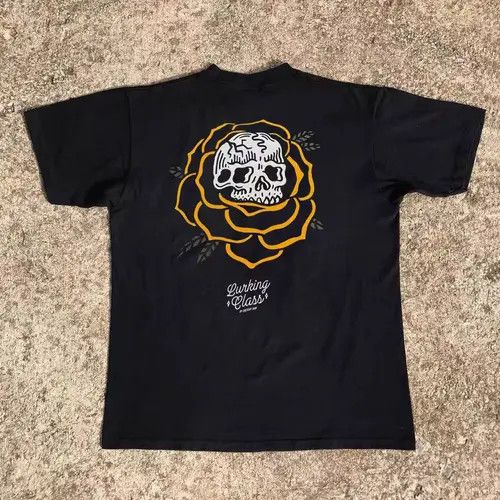 Vintage Chiaki x Maiko Black washed retro rose print loose t-shirt Size US M / EU 48-50 / 2 - 3 Thumbnail