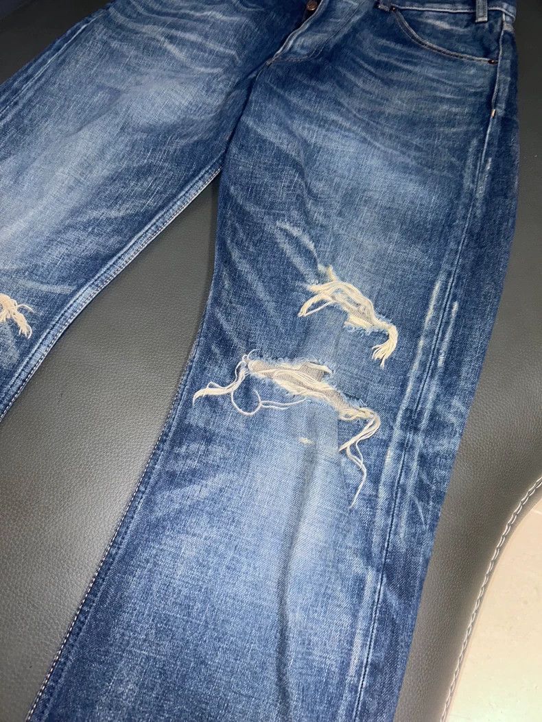 Celine Celine 2024SS Water Wash Knife Cut Blue jeans 2503-Nextarro Size US 29 - 2 Thumbnail
