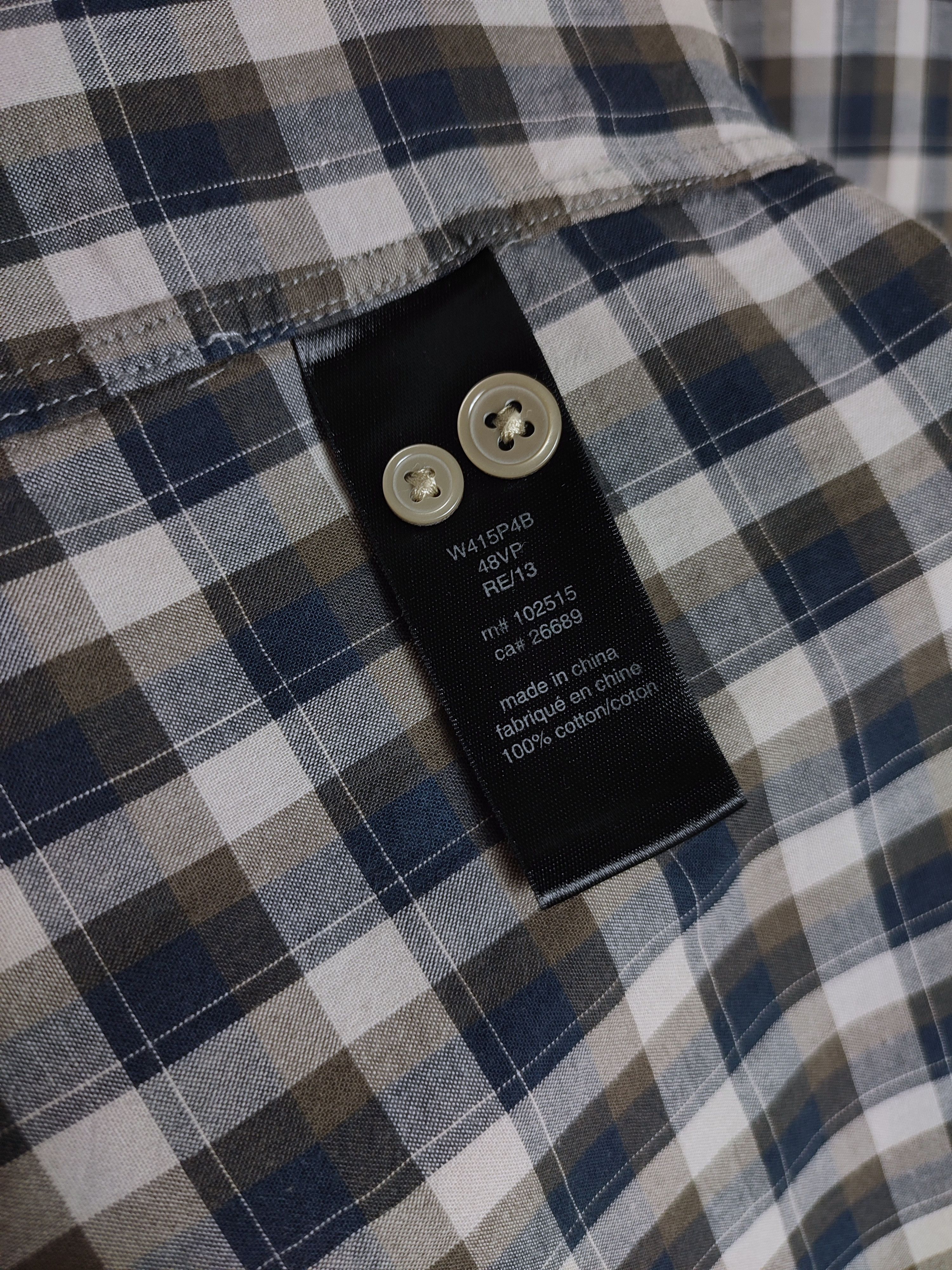 John Varvatos John Varvatos Flannel Check Long Sleeve Shirt Size US L / EU 52-54 / 3 - 11 Thumbnail