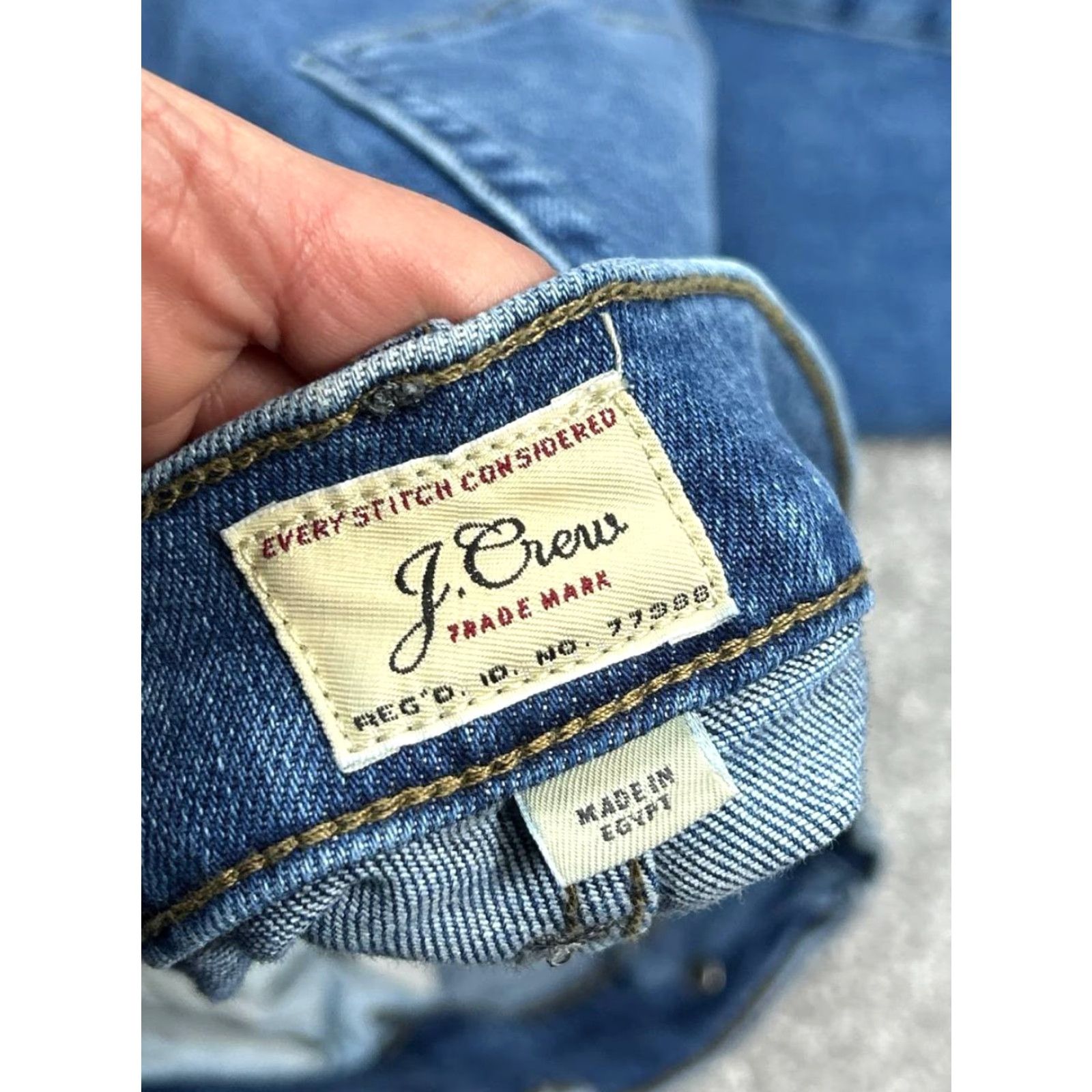 J.Crew J.CREW 484 Jeans Mens 30x29 Blue Denim Slim Straight 5-Pocket Cotton Spandex Medium Wash N/A Size US 33 - 3 Thumbnail