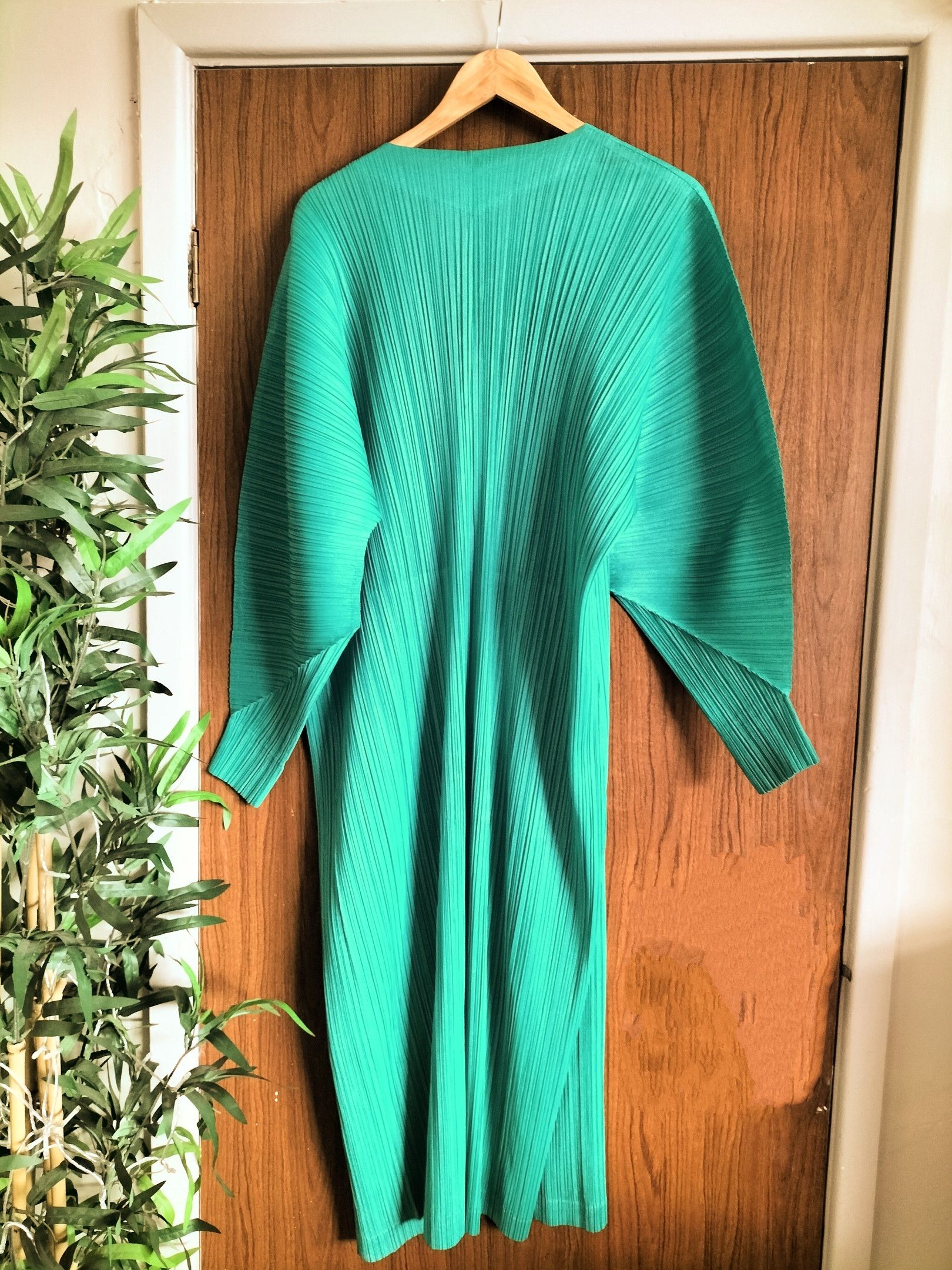 Pleats Please Issey Miyake Emerald Green Pleated Jacket Size S / US 4 / IT 40 - 4 Thumbnail