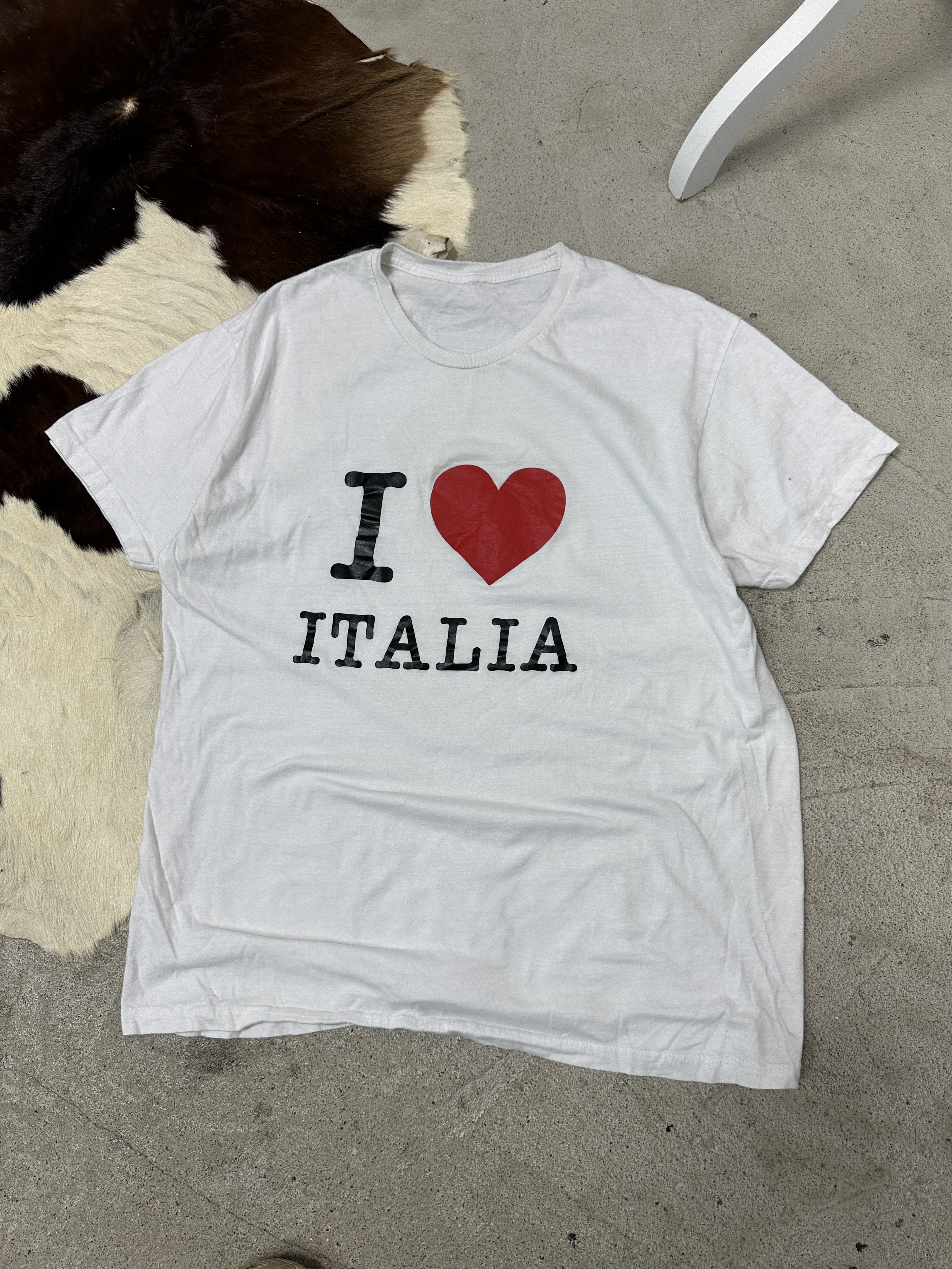 Vintage Vintage Streetwear I Love Italia Printed T-shirt Y2K Size US M / EU 48-50 / 2 - 2 Thumbnail