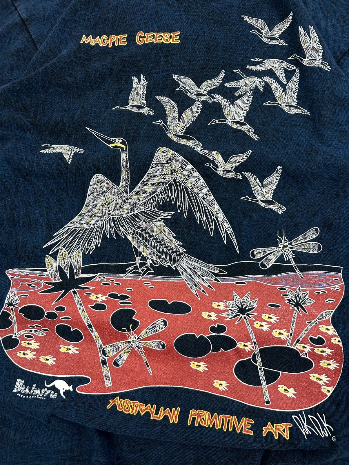Man Made In Australia 90s Bulurru Designs Aboriginal Art Tee Made in Australia Size US M / EU 48-50 / 2 - 4 Thumbnail