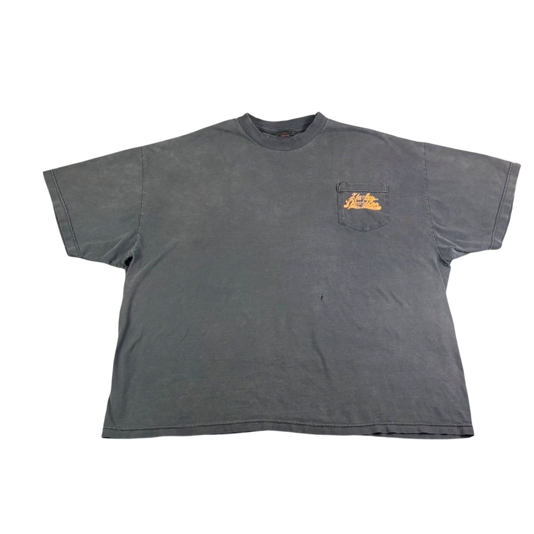 Harley Davidson VINTAGE Harley-Davidson Pocket T-Shirt Black XL 2XL Men Short Sleeve Grunge 1990s US Origin Size US XL / EU 56 / 4 - 3 Thumbnail