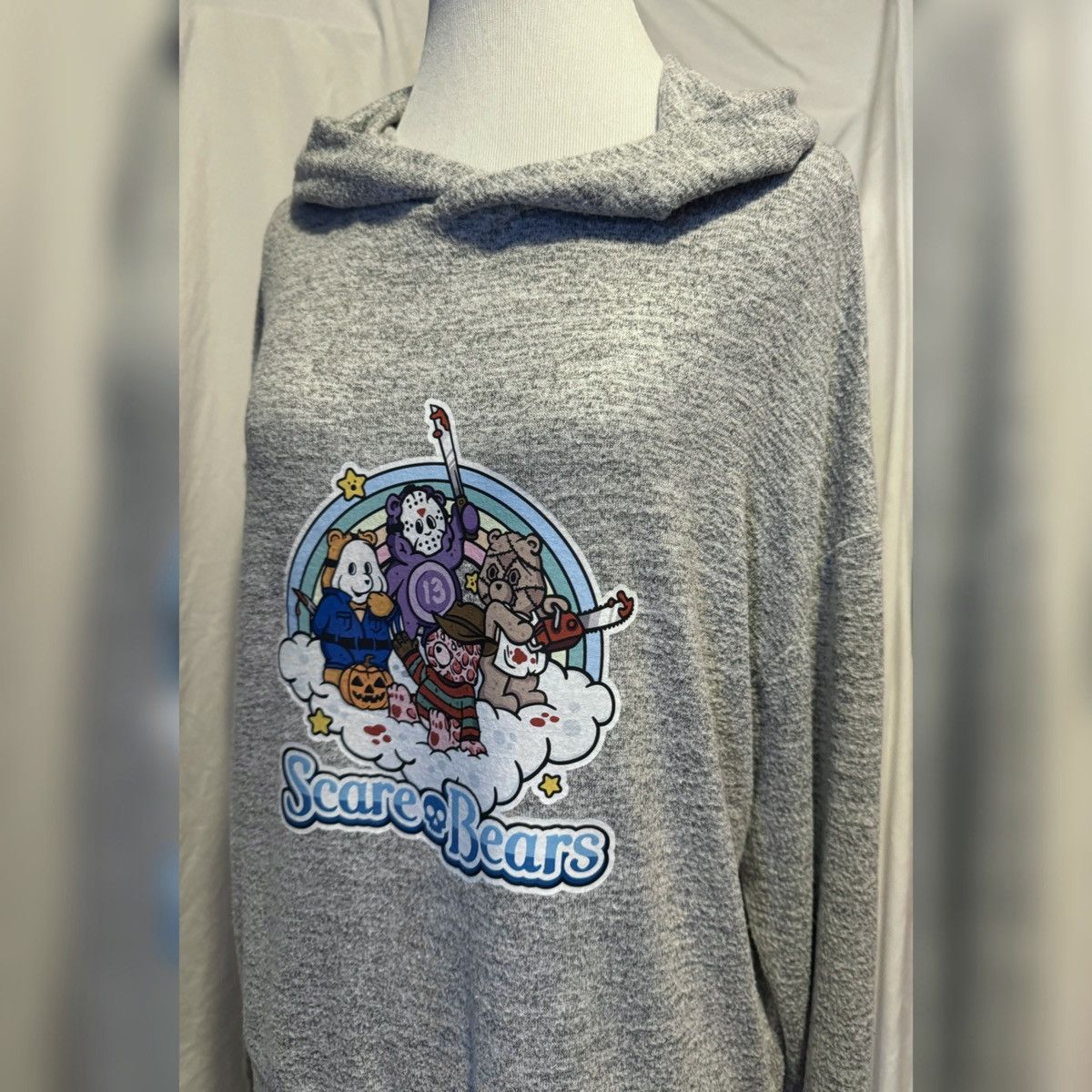 Gap Scare Bears, Upcycled, Retro, Knit Oversize Lounge Hoodie Size M / US 6-8 / IT 42-44 - 11 Thumbnail