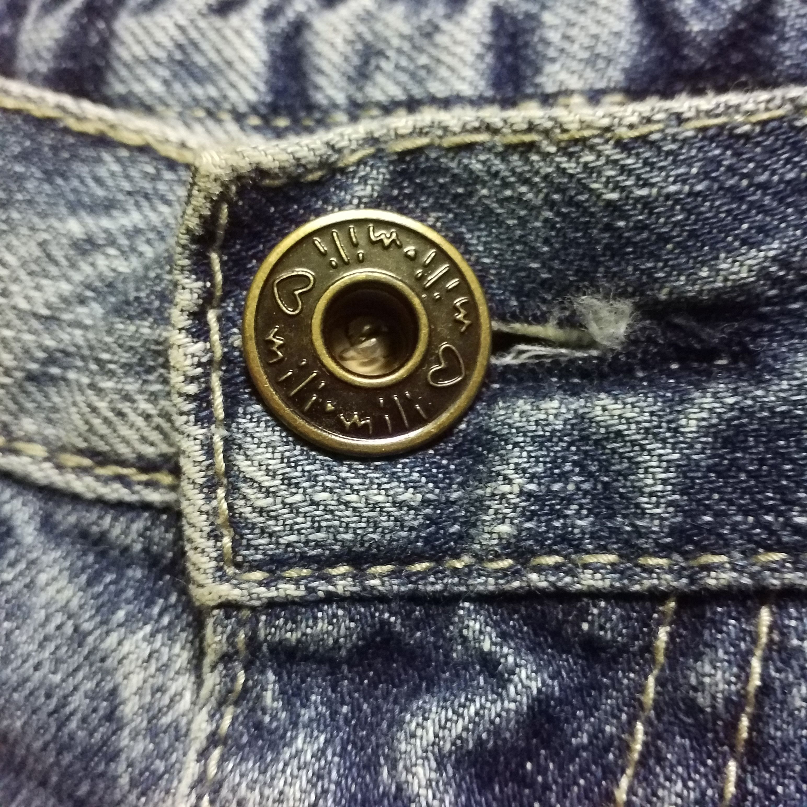 Japanese Brand DENIM LOVE BUTT DESIGN BIG BACK POCKET Size 32" / US 10 / IT 46 - 6 Thumbnail