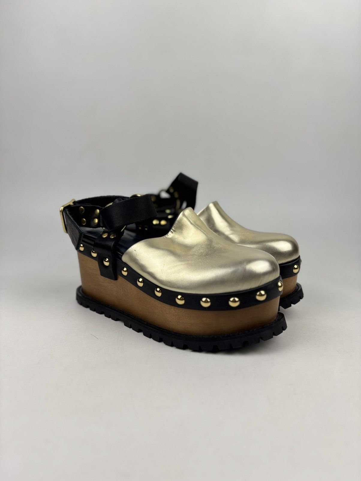 Sacai Sacai Buckled Platform Clogs Size US 6 / IT 36 - 1 Thumbnail