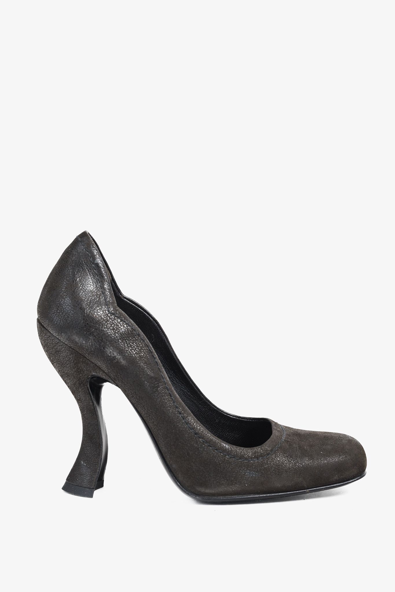 Prada Prada AW/04 Sculptured Curves Black Leather Pumps Size US 6.5 / IT 36.5 - 1 Thumbnail