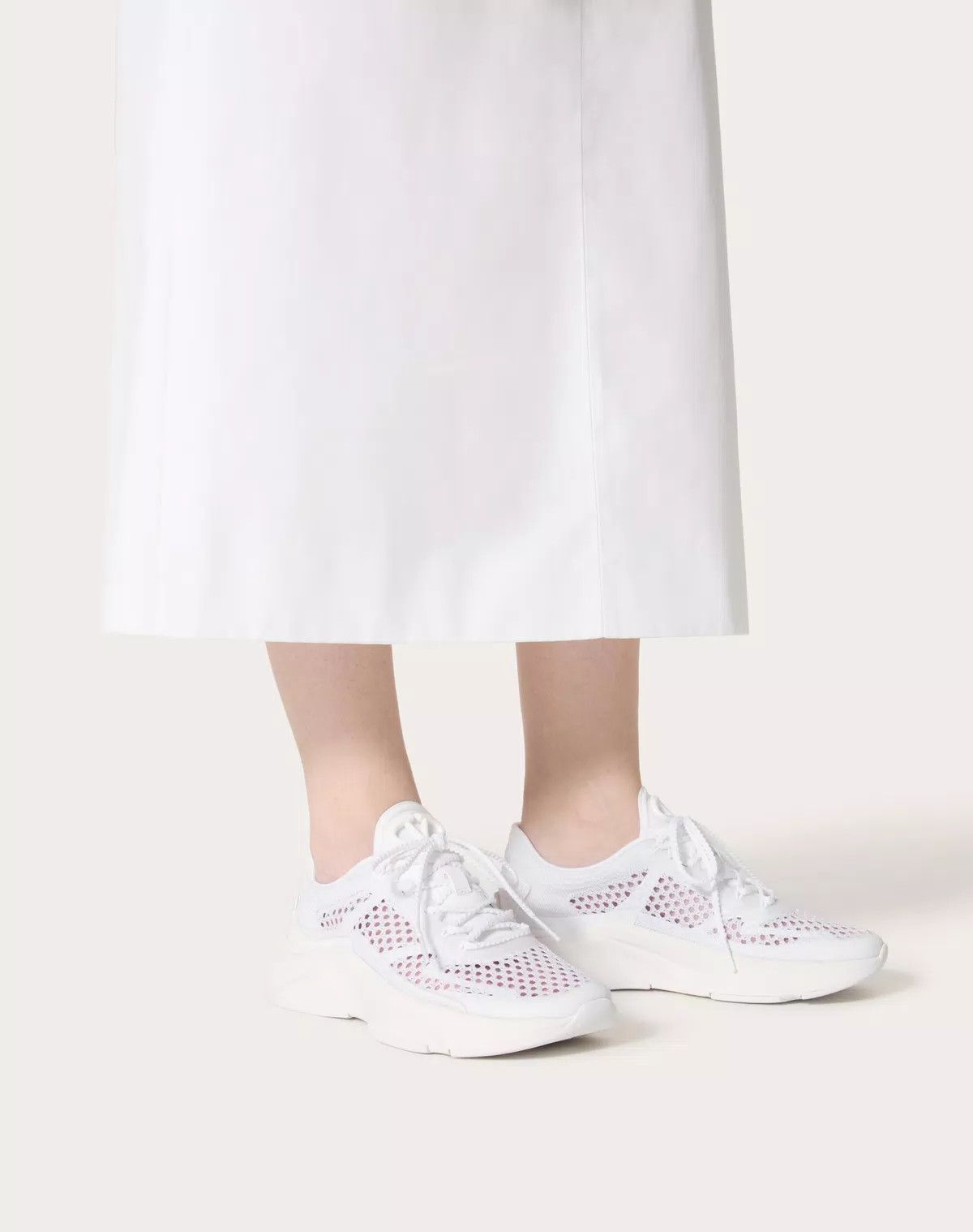 Valentino o1s1wg110426 True Actress Mesh Sneakers in White Size US 9.5 / IT 39.5 - 5 Thumbnail