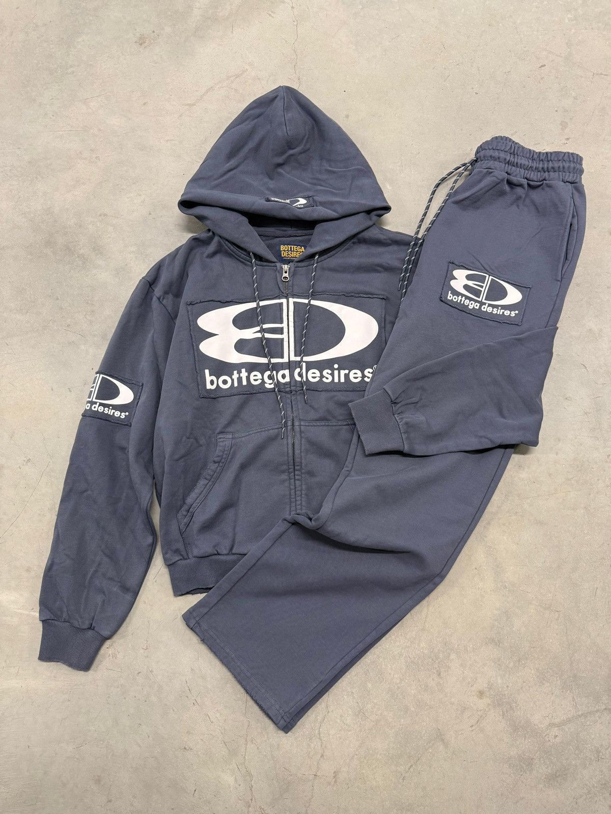 Bottega Desires Bottega Desires Navy Blue Tech Suit Hoodie & Sweats Large Size US L / EU 52-54 / 3 - 1 Thumbnail