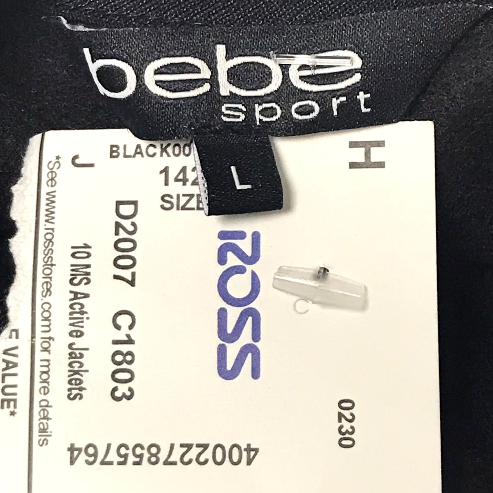 Bebe Bebe Sport Women Rhinestud Cropped Long Sleeve Hoodie Sweatshirt L Black Regular Size L / US 10 / IT 46 - 3 Thumbnail