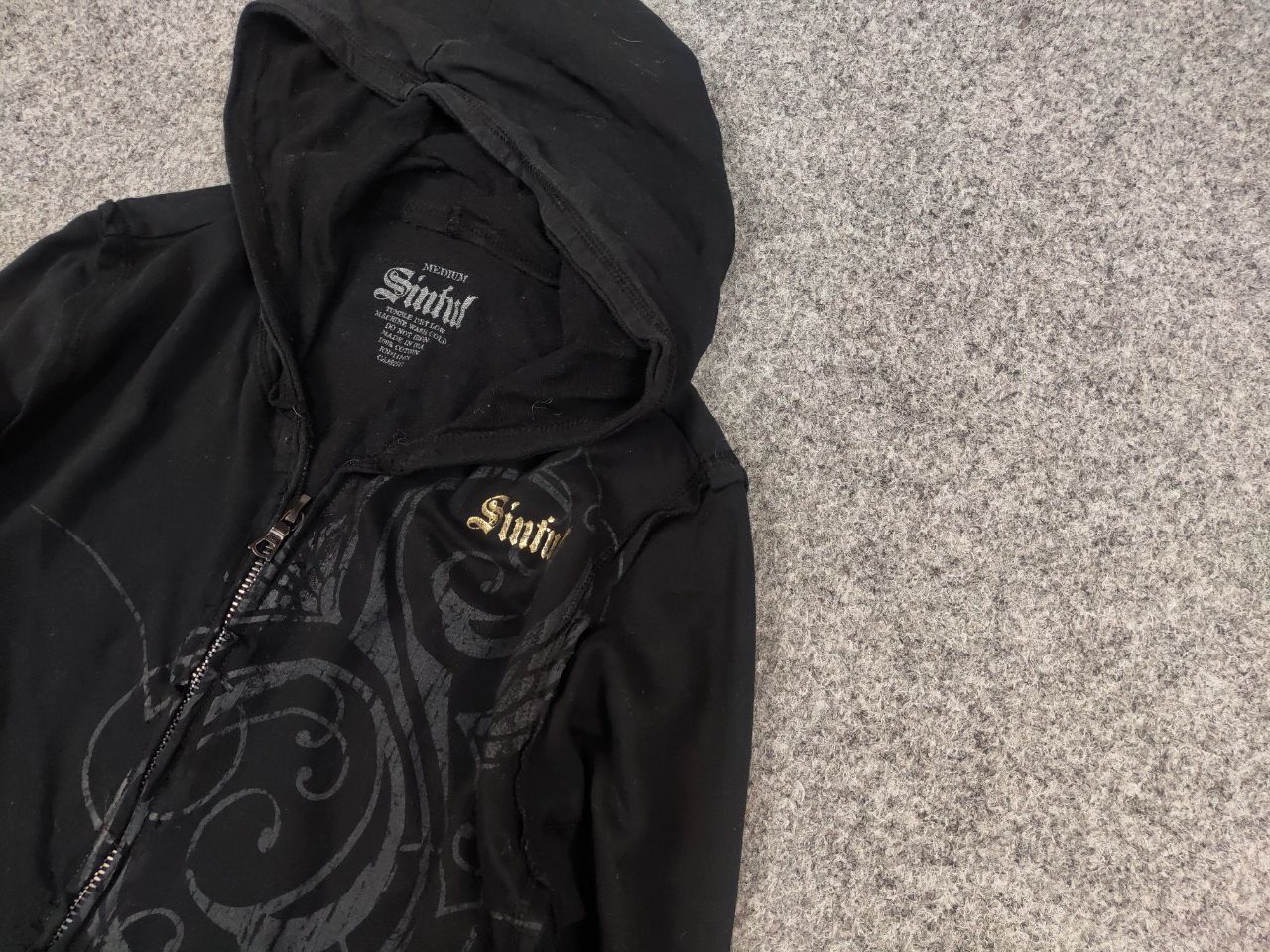 Affliction Sinful Japan Affliction Design Tattoo Zip Hoodie Y2K Style Size M / US 6-8 / IT 42-44 - 5 Thumbnail