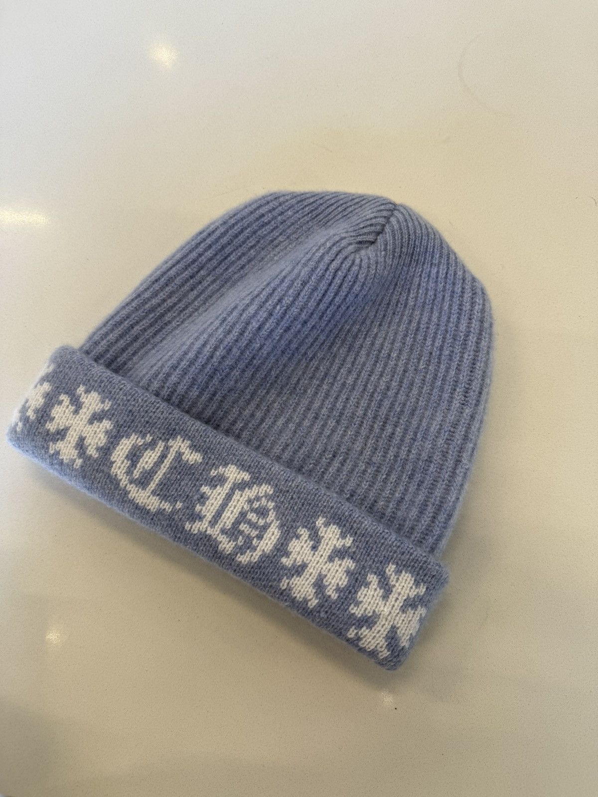 Chrome Hearts Big Daddy baby blue cashmere beanie Size ONE SIZE - 2 Thumbnail