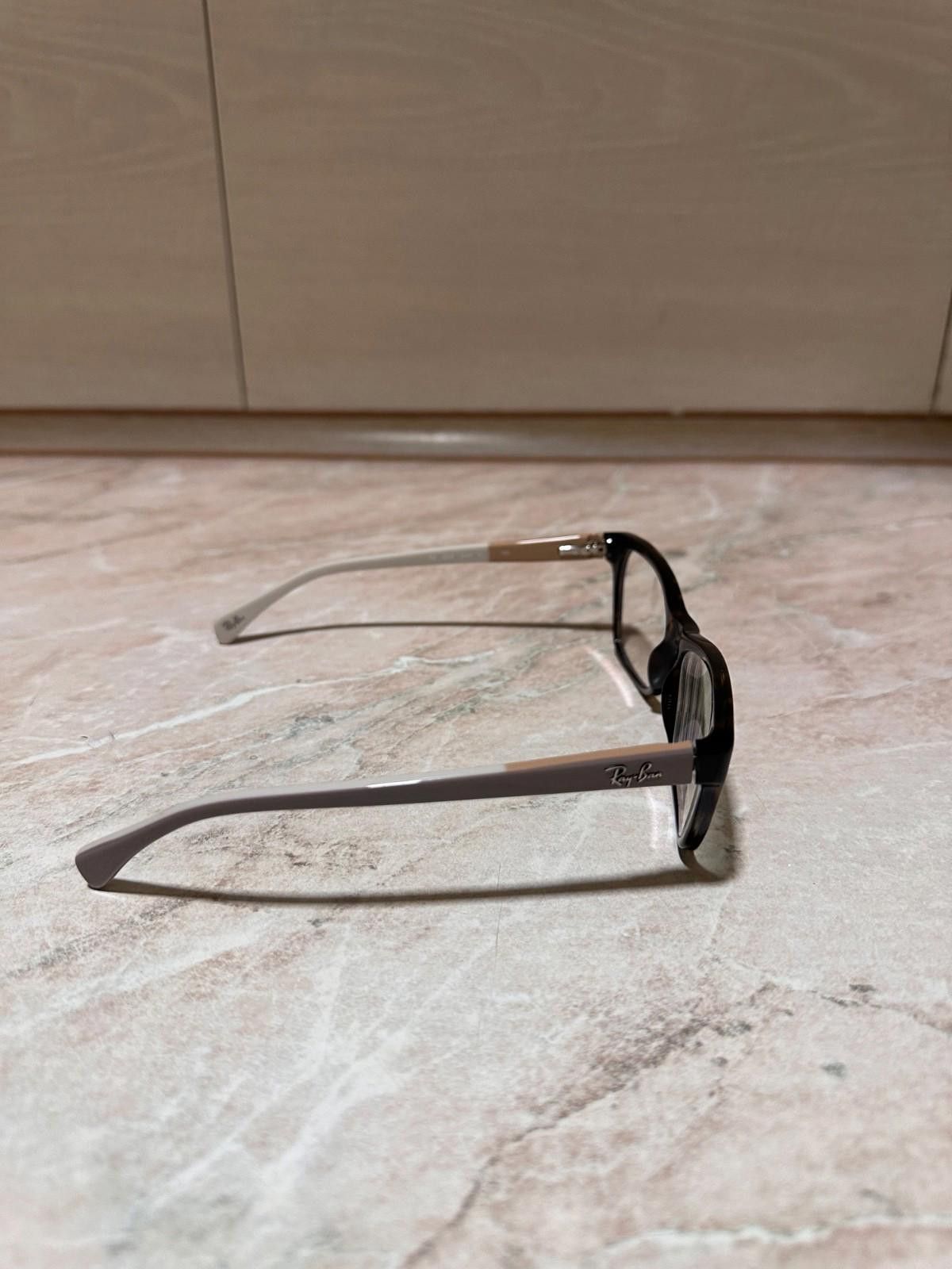 RayBan RayBan RB5298 5549 Rectangle Havana Cream Eyeglasses Glasses Size ONE SIZE - 4 Thumbnail