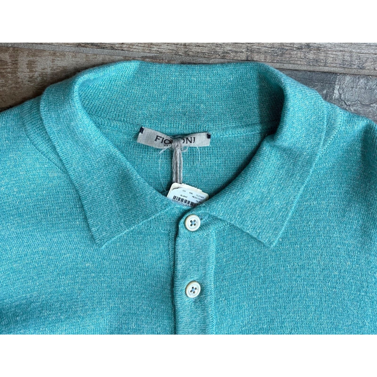 Other $1895 NWT Fioroni Cashmere Shirt Jacket Teal Overshirt 50(M) Size US M / EU 48-50 / 2 - 2 Thumbnail