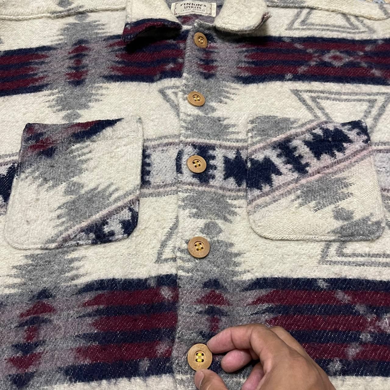 Pendleton Vintage Pinion Spirit Navajo Native Wool Button Jacket Size US L / EU 52-54 / 3 - 5 Thumbnail
