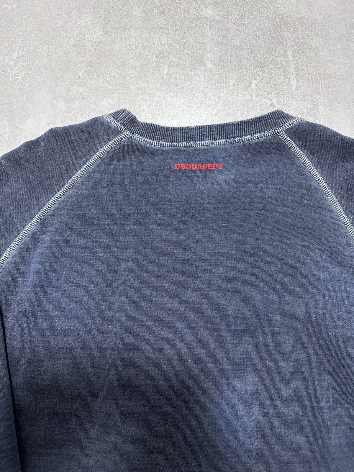 Designer × Dsquared2 × Vintage Dsquared2 Blue Distressed Japan Tokyo Collection Sweatshirt Size US L / EU 52-54 / 3 - 7 Thumbnail