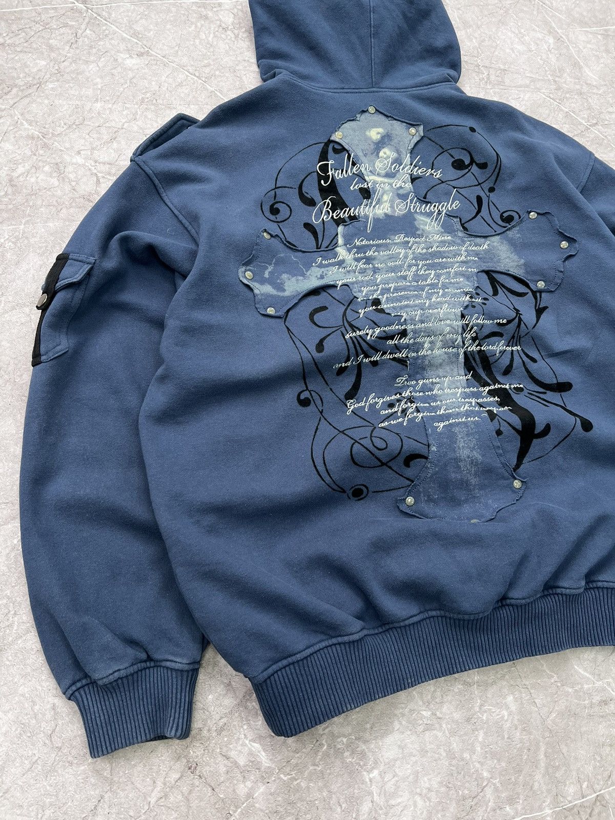 Affliction × If Six Was Nine Vintage Y2K Affliction Hoodie Skull Grunge Cybergoth Biker Size US L / EU 52-54 / 3 - 8 Thumbnail