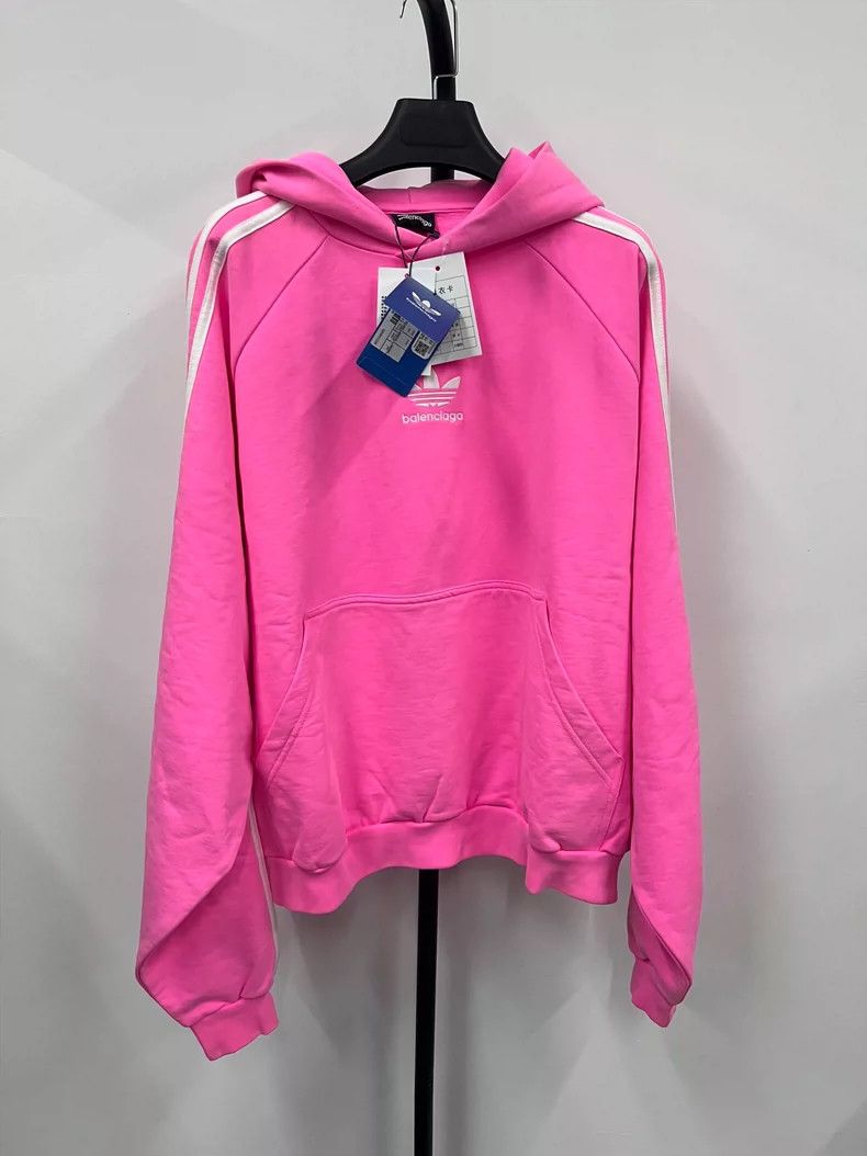 Balenciaga Balenciaga x adidas Pink Hooded Sweatshirt-dmc Size US S / EU 44-46 / 1 - 1 Thumbnail