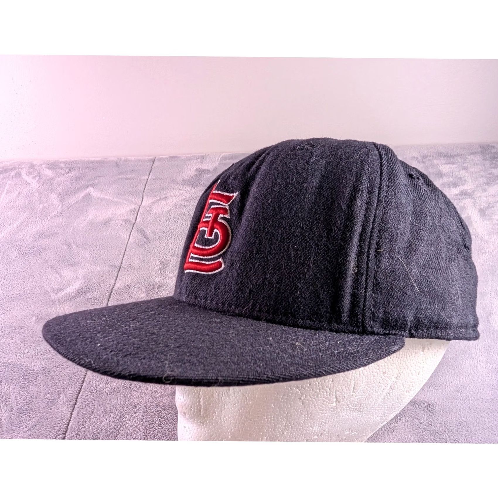 New Era VINTAGE New Era 5950 Hat St Louis Cardinals Wool 125th Anniversary USA Made 7 1/8 Fitted Mens Cap Black Size ONE SIZE - 2 Thumbnail