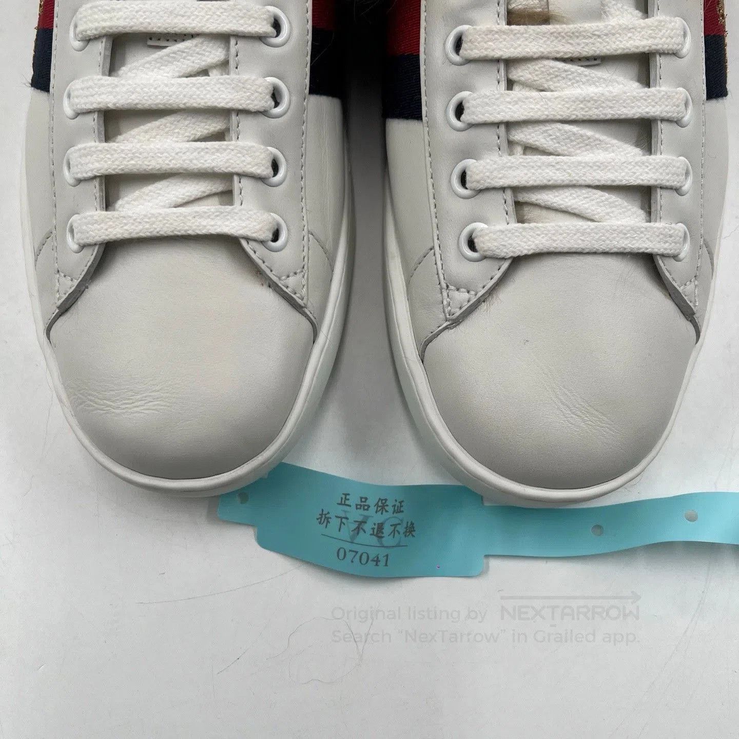 Gucci Gucci Ace White Leather Sneakers. Size US 8 / EU 41 - 8 Thumbnail