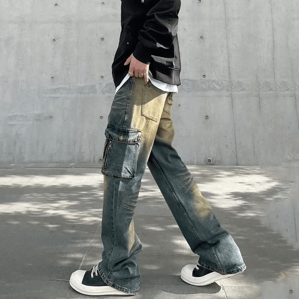 Japanese Brand × Vintage Mud Dyed Cargo Jeans Size US 32 / EU 48 - 5 Thumbnail